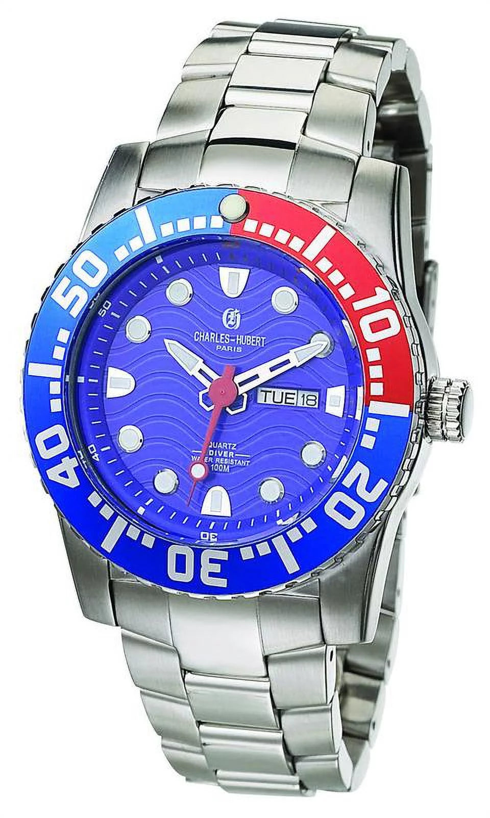 Charles-Hubert- Paris Mens Rust-resistant Alloy Quartz Watch #3779-EM