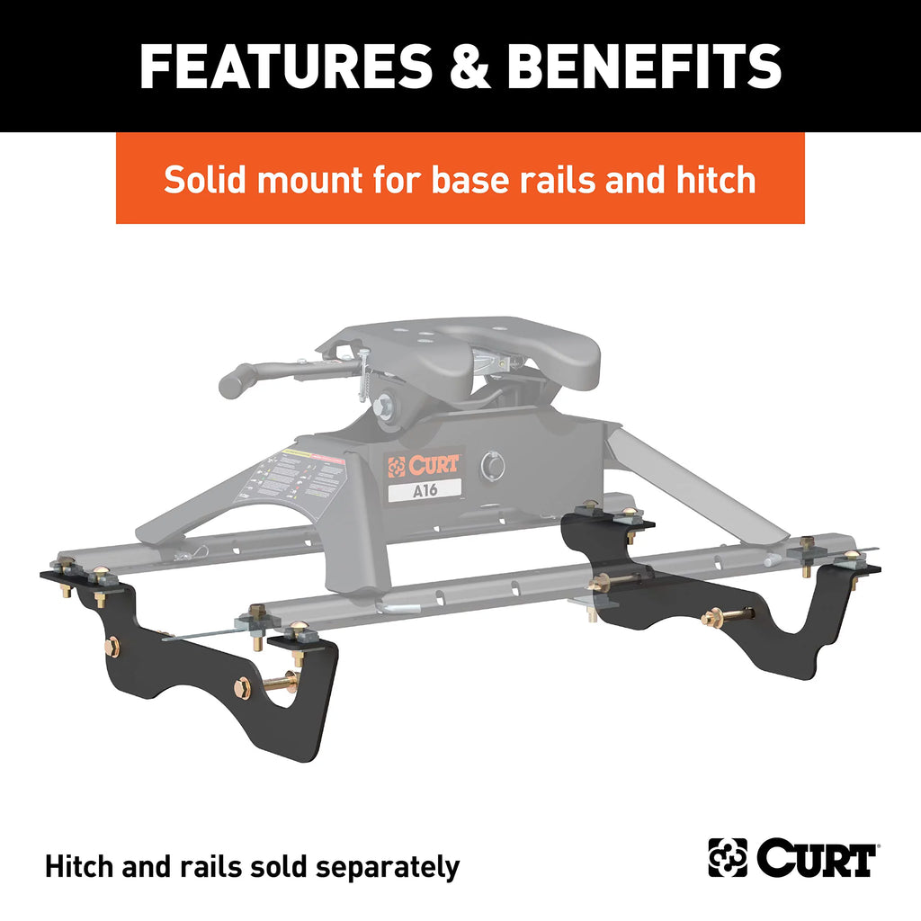 Curt Manufacturing 16431 Custom 5th Wheel Brackets, 19-22 Ford F-250/350/450