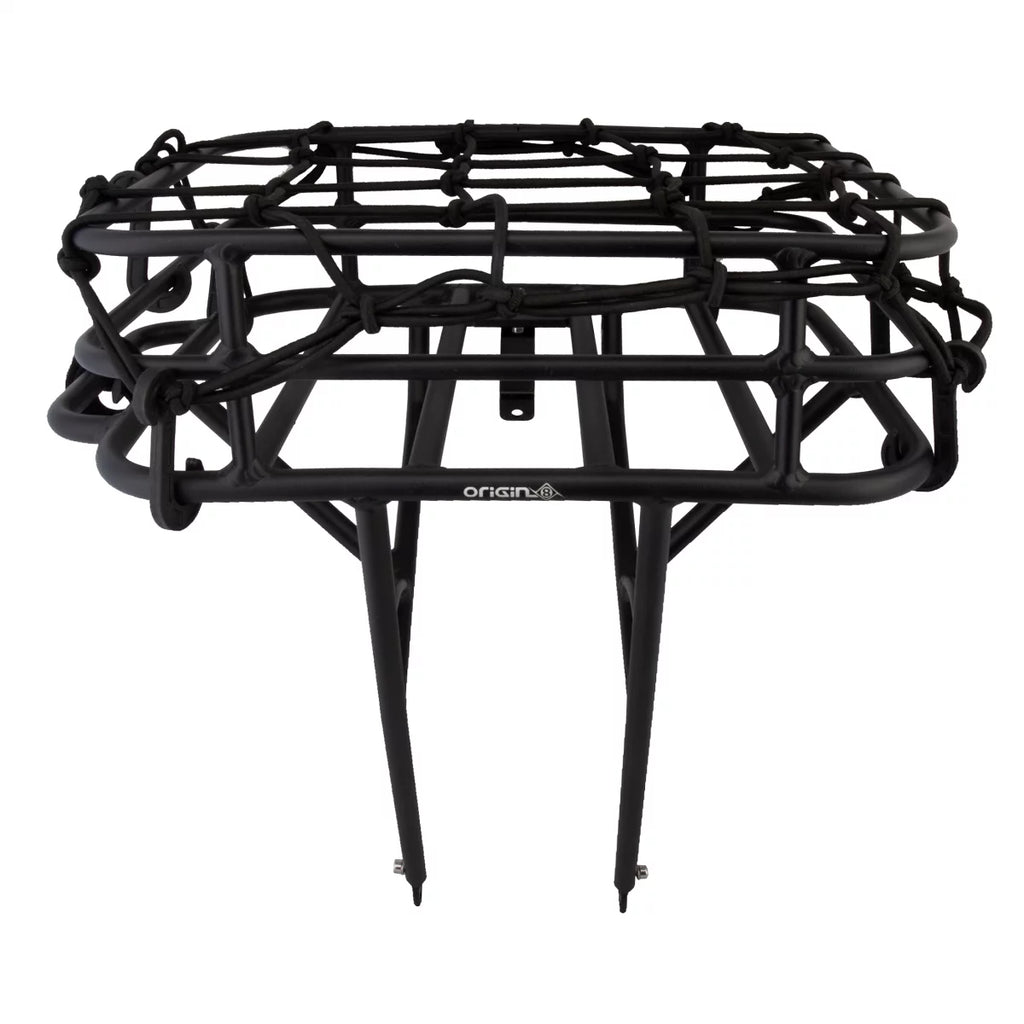 Origin-8 Rush Messenger Front Basket Rack with Cargo Net - Black