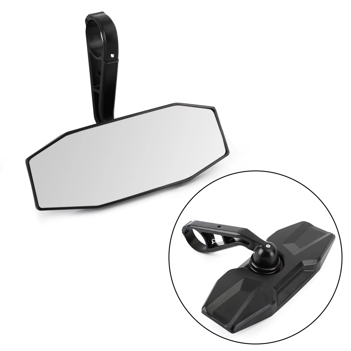 Motor Genic 10" UTV Rear View Center Mirror 1.75" Clamp for Polaris General XP RZR 1000