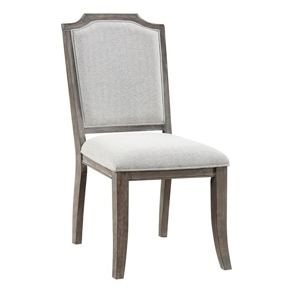 Lexicon Garner Wood Upholstery Dining Room Side Chair (Set of 2) in Brown Gray