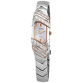 Seiko For Her SUP332 Rust-resistant Alloy and Diamond Solar Watch with a Mother of Pearl Dial