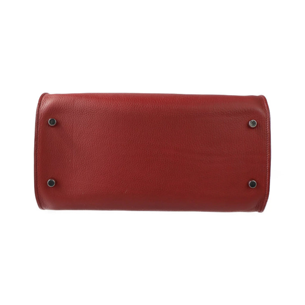 Used HERMES Hermes Museau Shoulder bag Taurillon Clemence Rouge Ash Tote □E stamp (Good)
