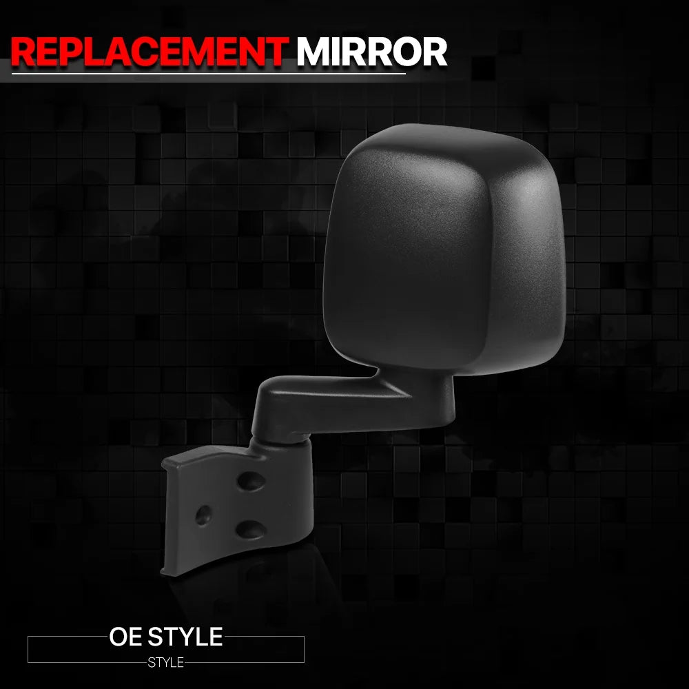 [Left] Driver Side Manual Foldable OE Replacement Mirror for 03-06 Jeep Wrangler 04 05 Fits select: 2003-2006 JEEP WRANGLER / TJ
