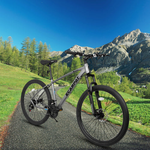 27 inch Mountain Bike 21 Speeds, Suspension Fork, Aluminum Frame Disc-Brake for Men Women Mens MTB Bicycle Adlut Bike