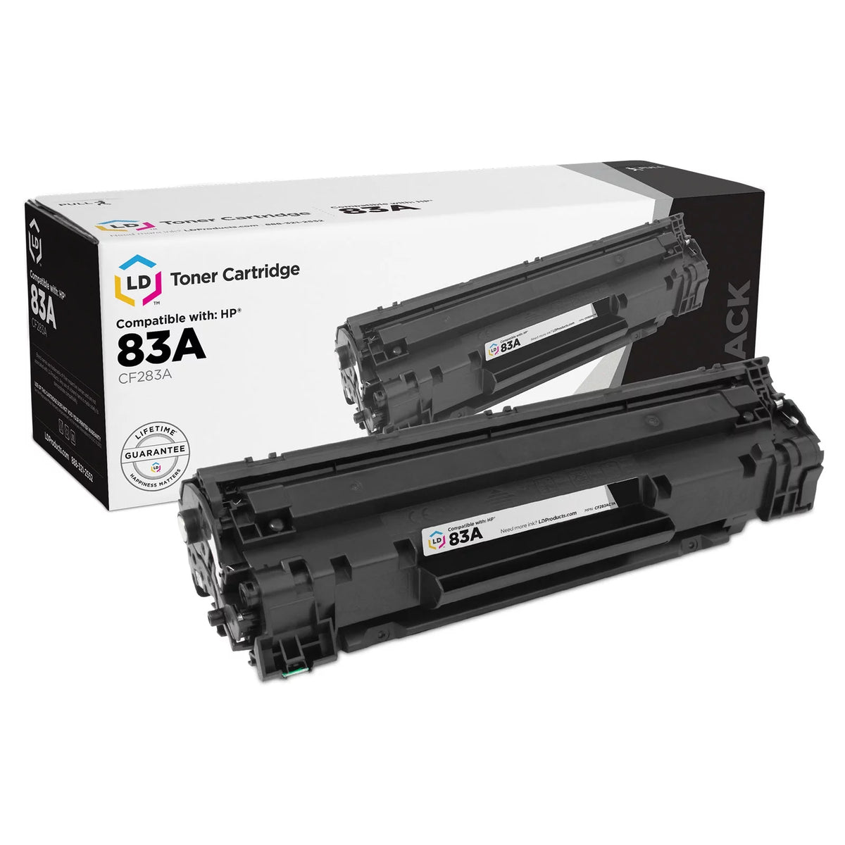 LD © Compatible Replacement for Hewlett Packard CF283A / HP 83A / 83 A Black Laser Toner Cartridge for HP LaserJet Pro M201dw, M201n, MFP M152a, M125nw, M125rnw, M127fw, M225dn, & M127fn