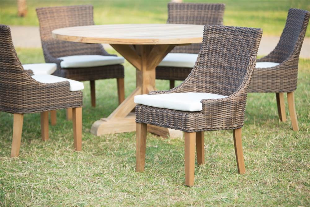 Padmas Plantation  Outdoor Alfresco Dining Chair - Crocodile Rattan