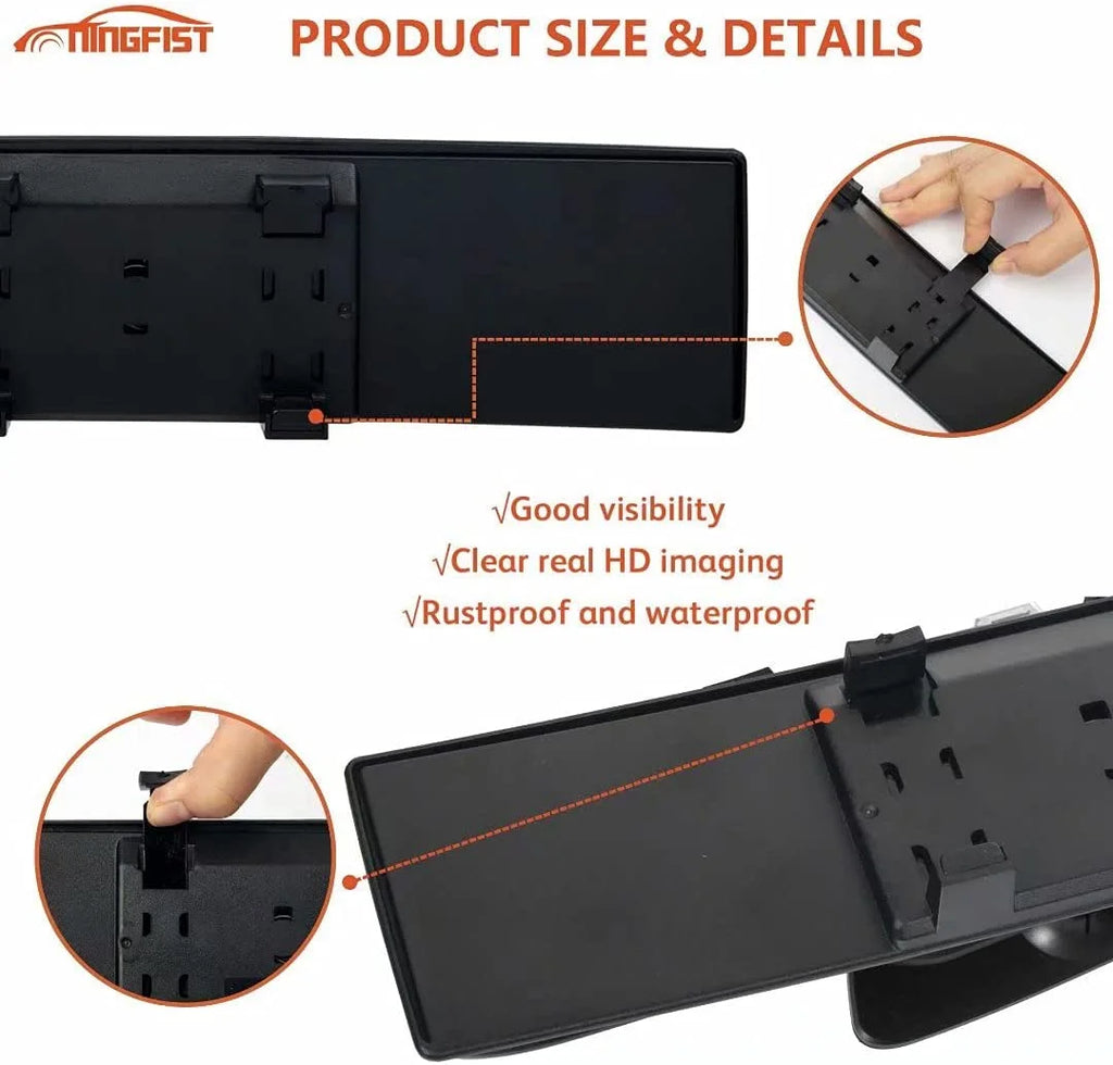 NINGFIST Rear view Mirror Rearview Mirror Wide Angle Broadway Panoramic Anti Glare Mirror Blindspot Accessories Universal Interior Car Convex Mirror for Car SUV Trucks.