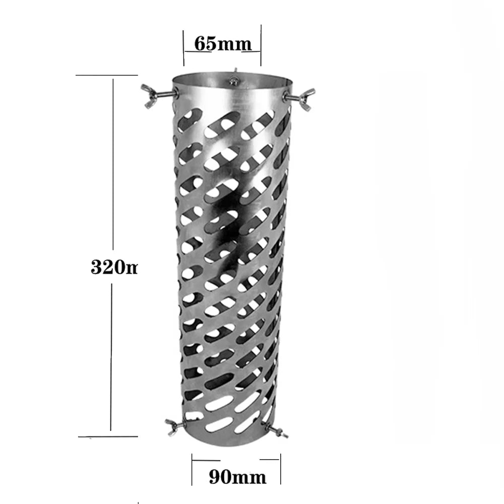 moobody Rust-resistant Alloy Net Tube Camping Heating Stoves Chimney Accessory, Portable Tent Firewood Stove Chimney Bent and Straight Tube, for Camping