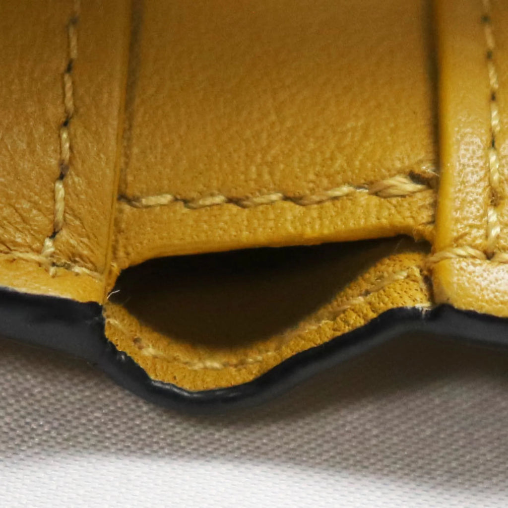 Previously Owned LOEWE Trifold Wallet Anagram Mustard Color C821TR2X02 8110 Female (Good)