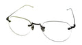 John Varvatos Rimless Round Mens Silver Metal Eyewear Frame V170. 53mm