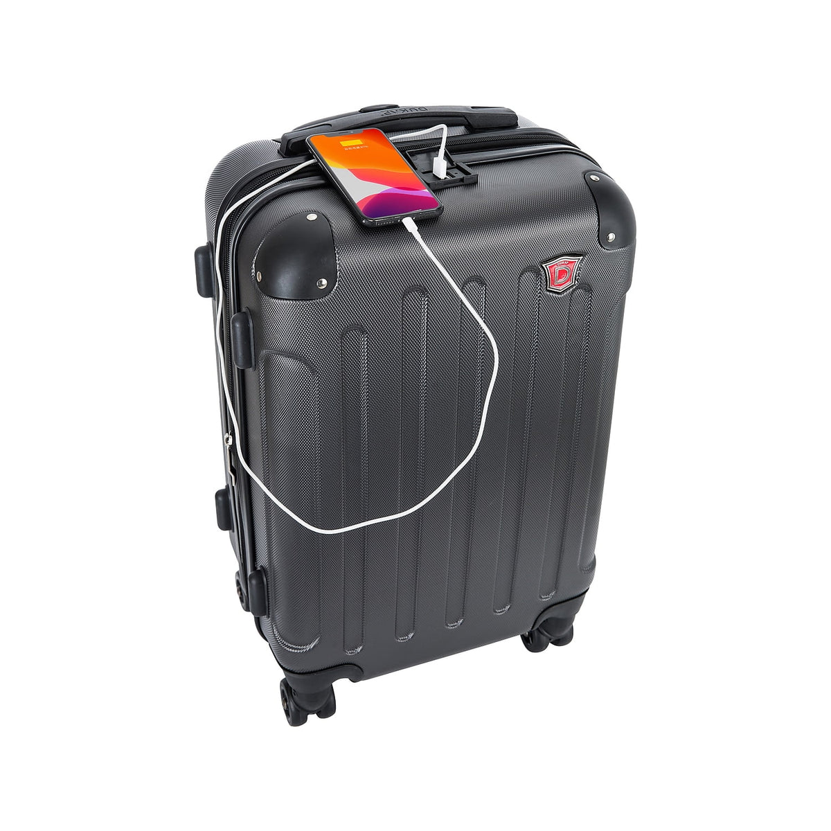 DUKAP Intely 2-Piece Plastic Luggage Set Gray (DKINT0SM-GRE)