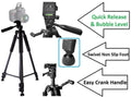 NEW 60" PRO DUTY TRIPOD WITH CASE For Olympus TG-5 E-PL9 E-M10 lll E-PL8