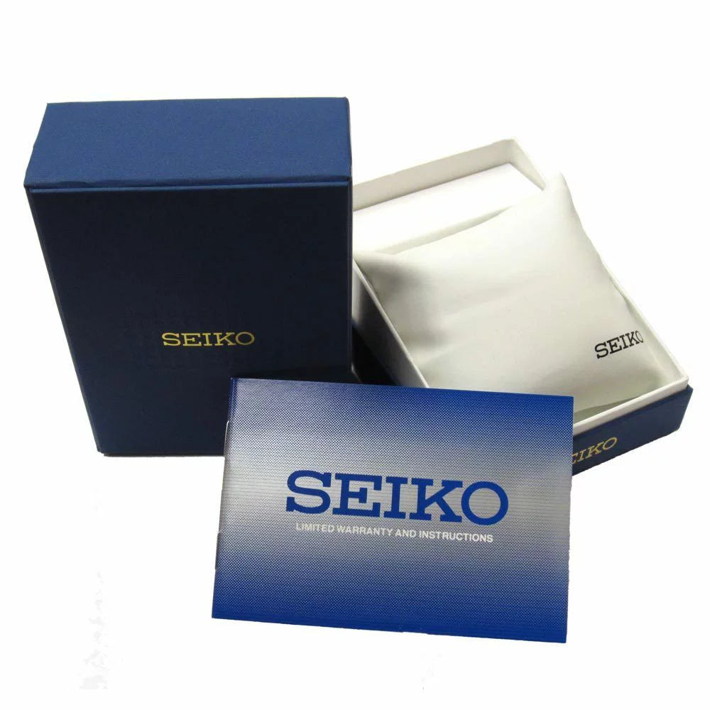 Seiko Female Leather Brushed Silver-Tone Dial Watch #SXDF93