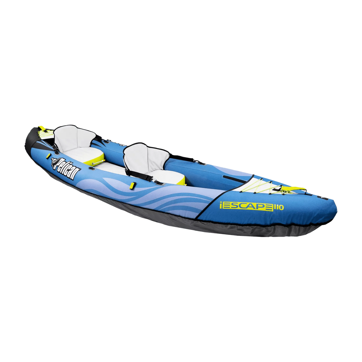 Pelican - Convertible Inflatable Tandem Kayak iESCAPE 110 - Navy Blue