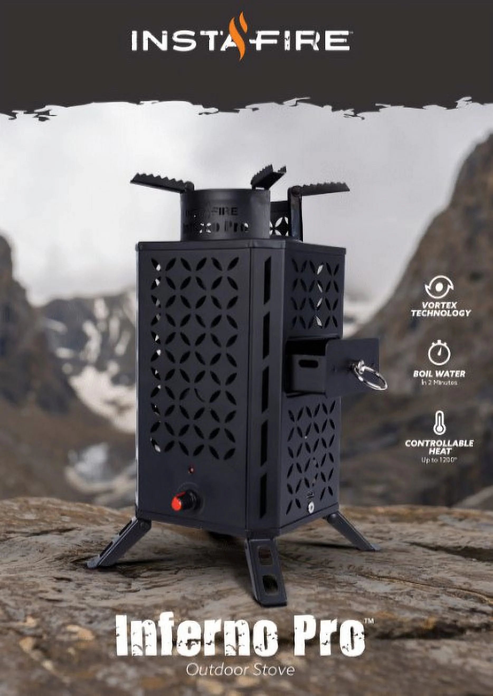 New InstaFire Inferno Pro Outdoor Biomass Fuel Stove (off-Grid, Emergency, Camping)