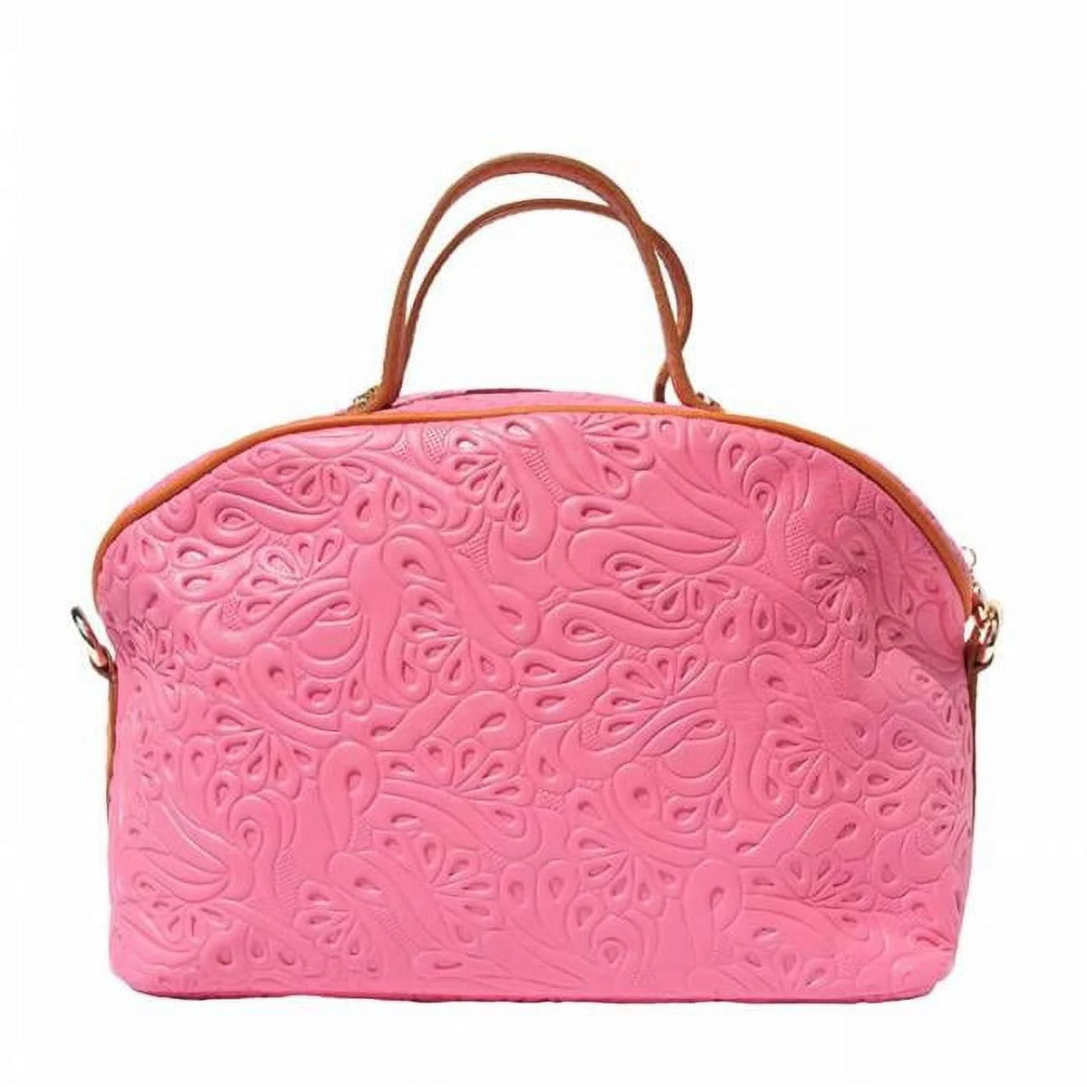 Italian Artisan  Tarsilla Womens Leather Makeup Bag, Fuchsia