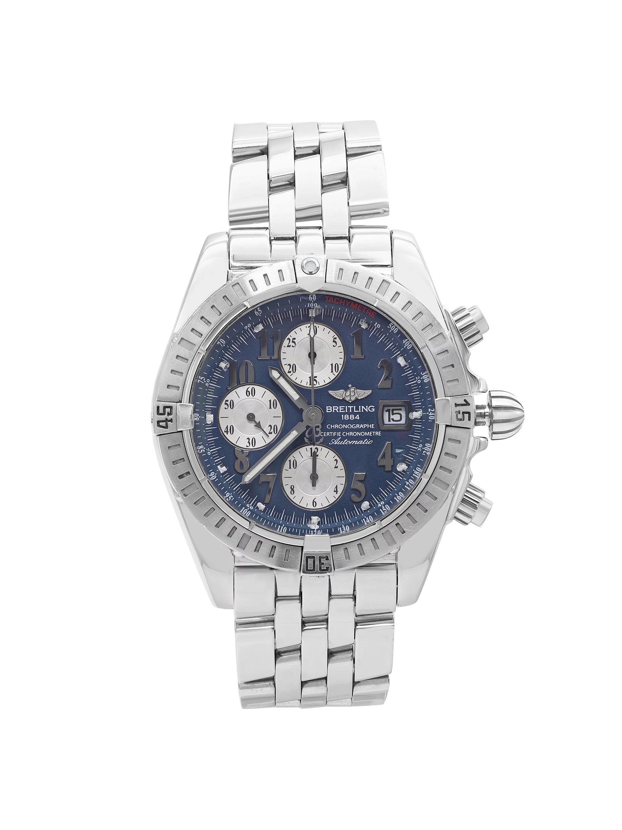 Breitling Chronomat Evolution Alloy Blue Dial Automatic Watch A1335611/C647-357A