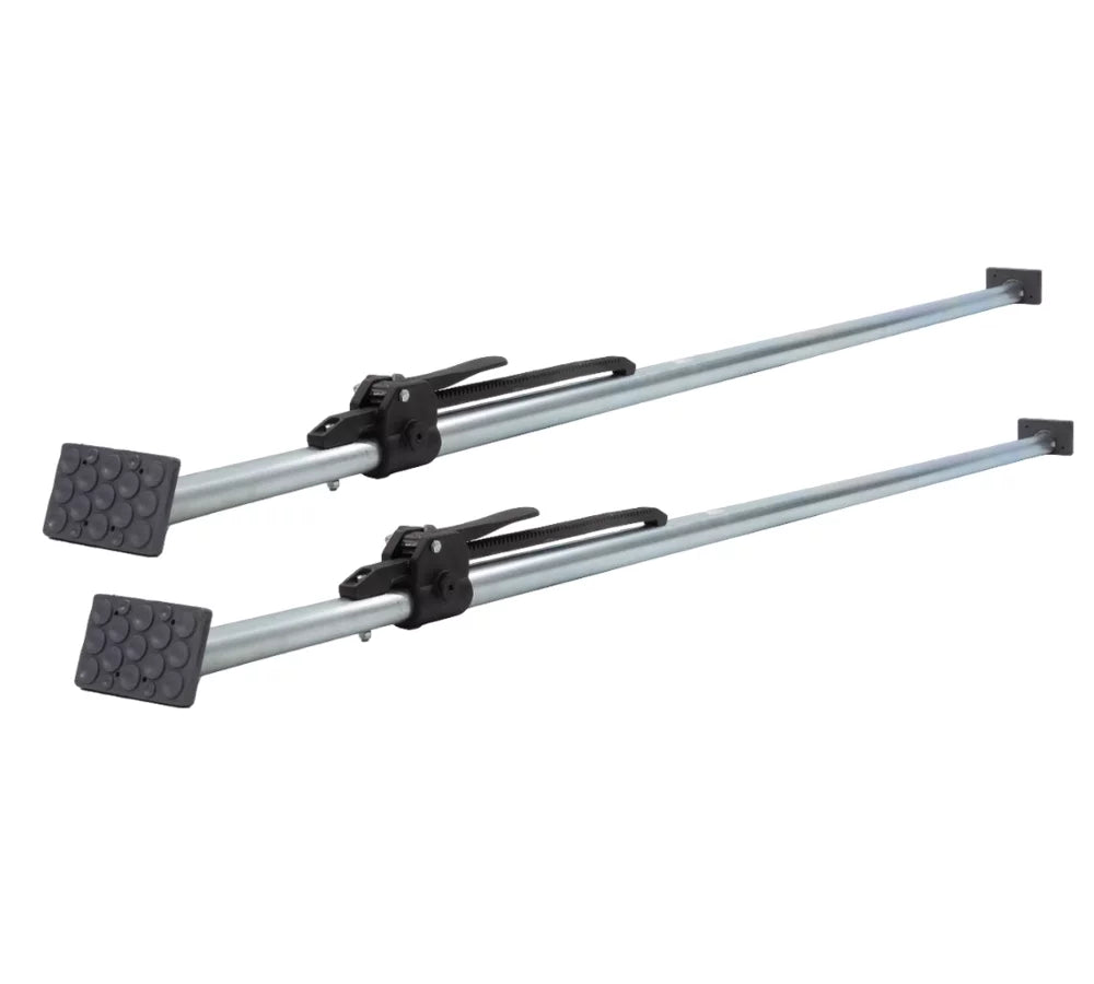 (2 Pack ) 89.75" to 104.5" Inches Long Alloy Adjustable Load Lock Bar for Cargo Tie-Down in Enclosed Trucks and Semi Trailers with 2" - 4" Pads