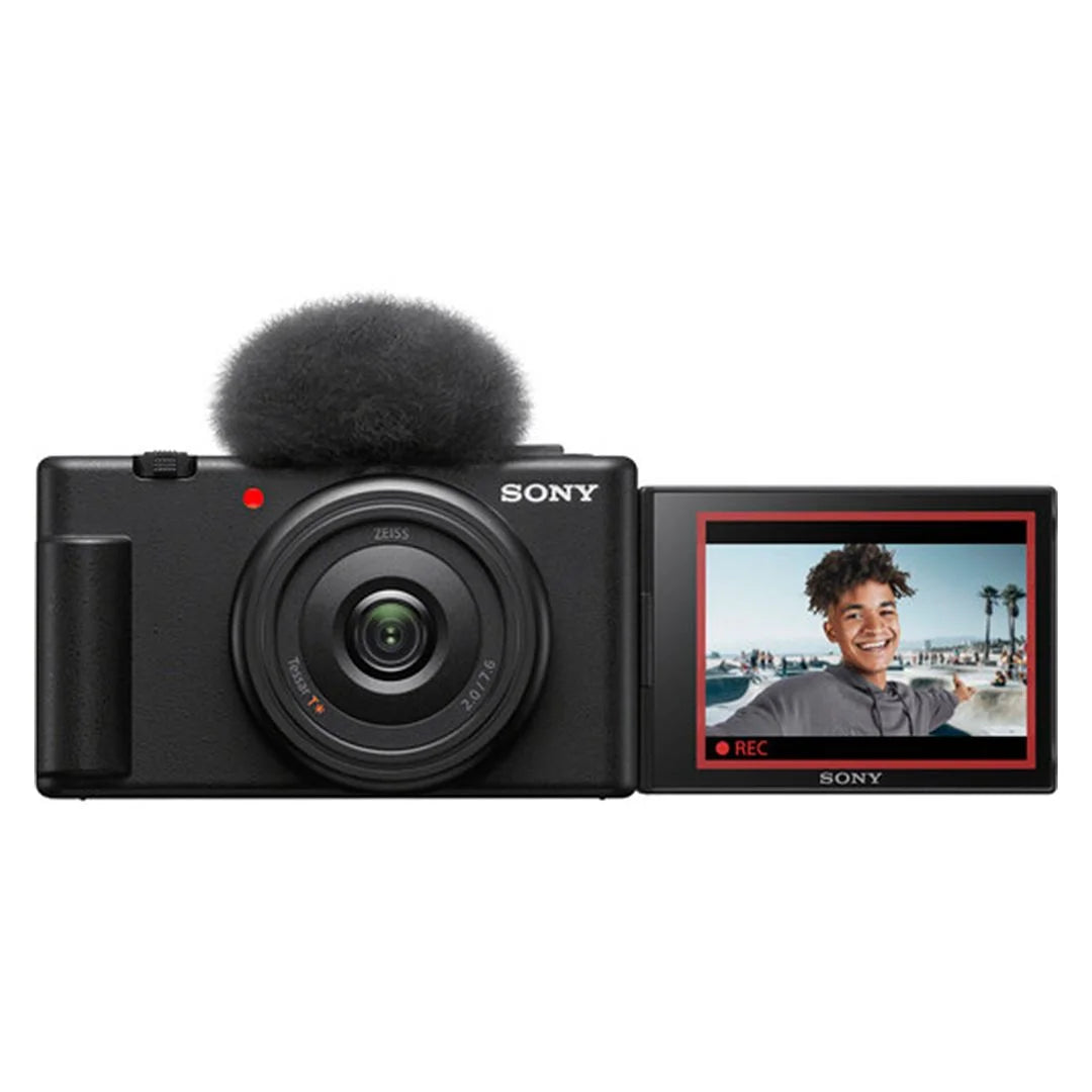 Sony ZV-1F Vlogging Camera (Black) with SanDisk 128GB Memory Card + Tripod + ZeeTech Accessory Bundle