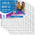 12x12x1 Air Filter MERV 13 Comparable to MPR 1500 - 2200 & FPR 9 Electrostatic Pleated Air Conditioner Filter 6 Pack HVAC AC Premium USA Made 12x12x1 Furnace Filters by AIRX FILTERS WICKED CLEAN AIR.