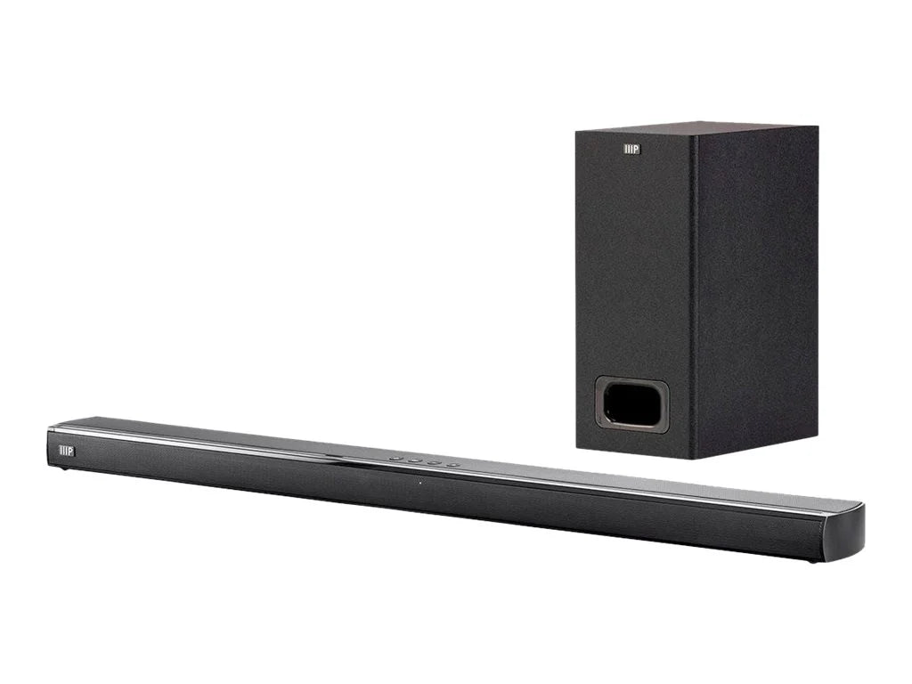 Monoprice SB-200SW Premium - Sound bar system - wireless - Bluetooth - 60 Watt (total)