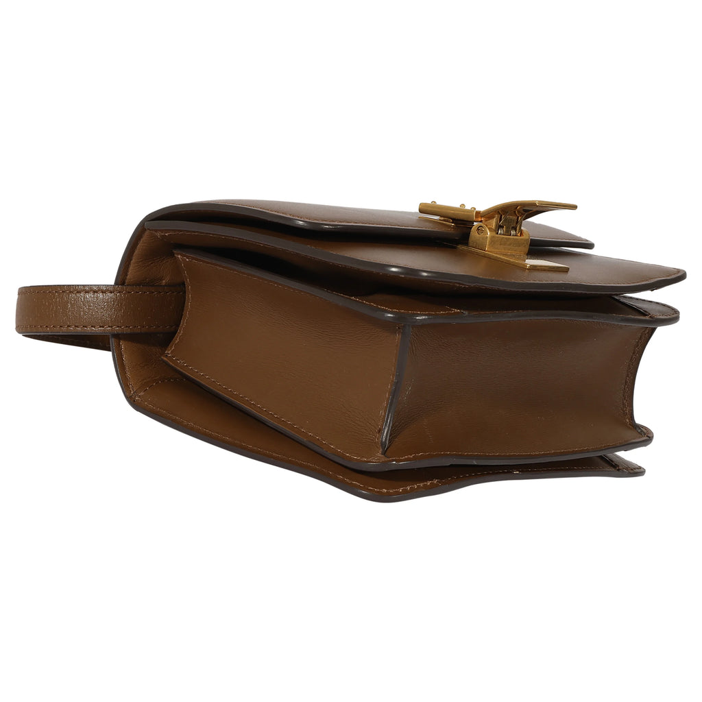 Celine Brown Smooth Leather Small Box Bag Used