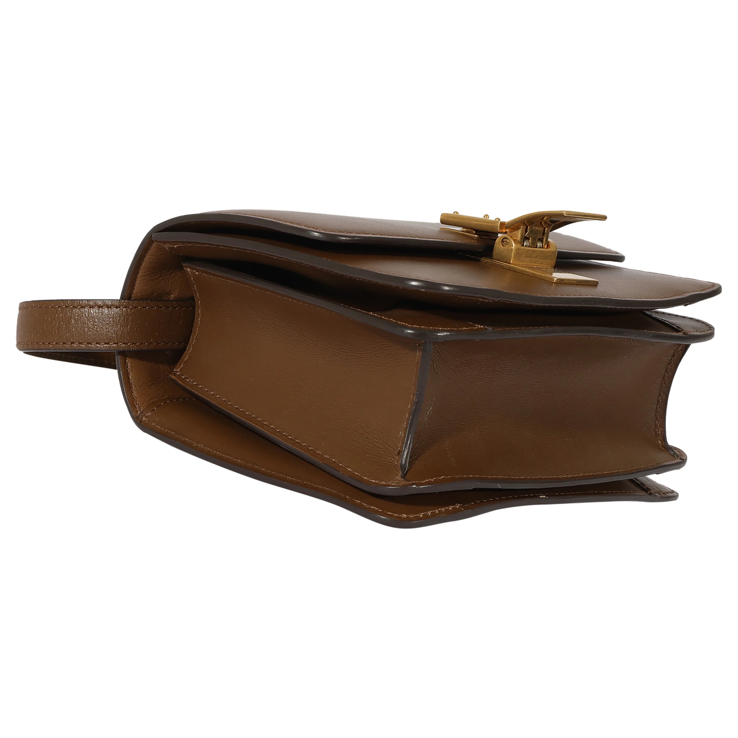 Celine Brown Smooth Leather Small Box Bag Used
