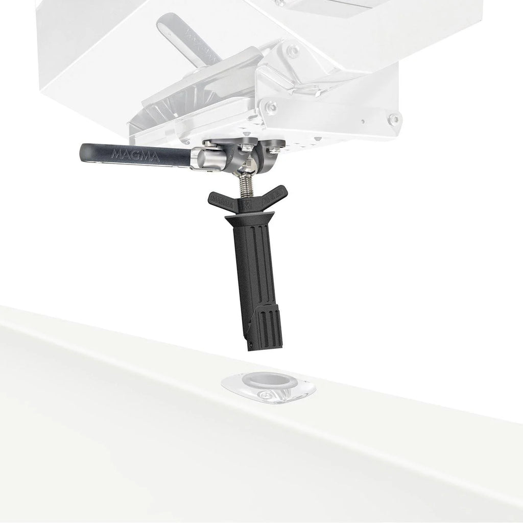 Magma Powr Grip LeveLock Double Locking Fish Rod Holder Mount for Rectangular Grills - T10-375