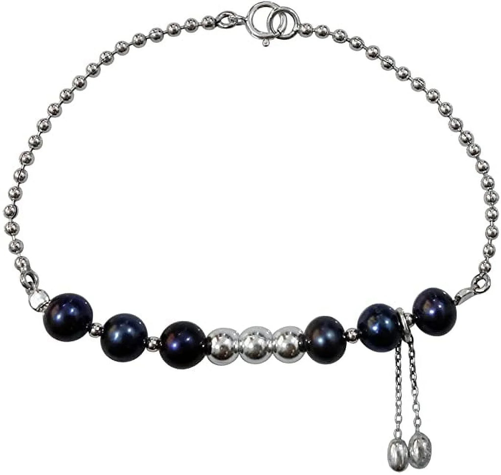 925 Sterling Silver Handmade Designer Bracelet for Women, Pearl Gemstone Fashion Bracelet, Gift Party Jewelry, String Of Beads Bracelet