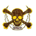 Past Time Signs PS504 19 x 16 in. Skull Bolt Danger Plasma Metal Sign