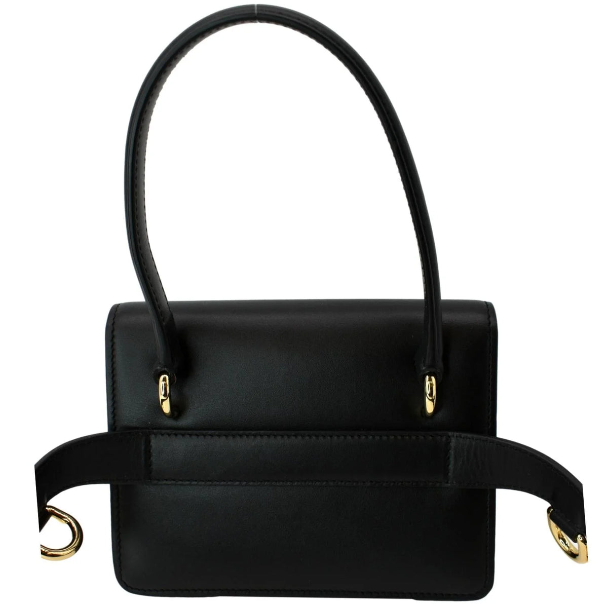 Previously Owned DOLCE & GABBANA Mini Leather Belt Bag Black