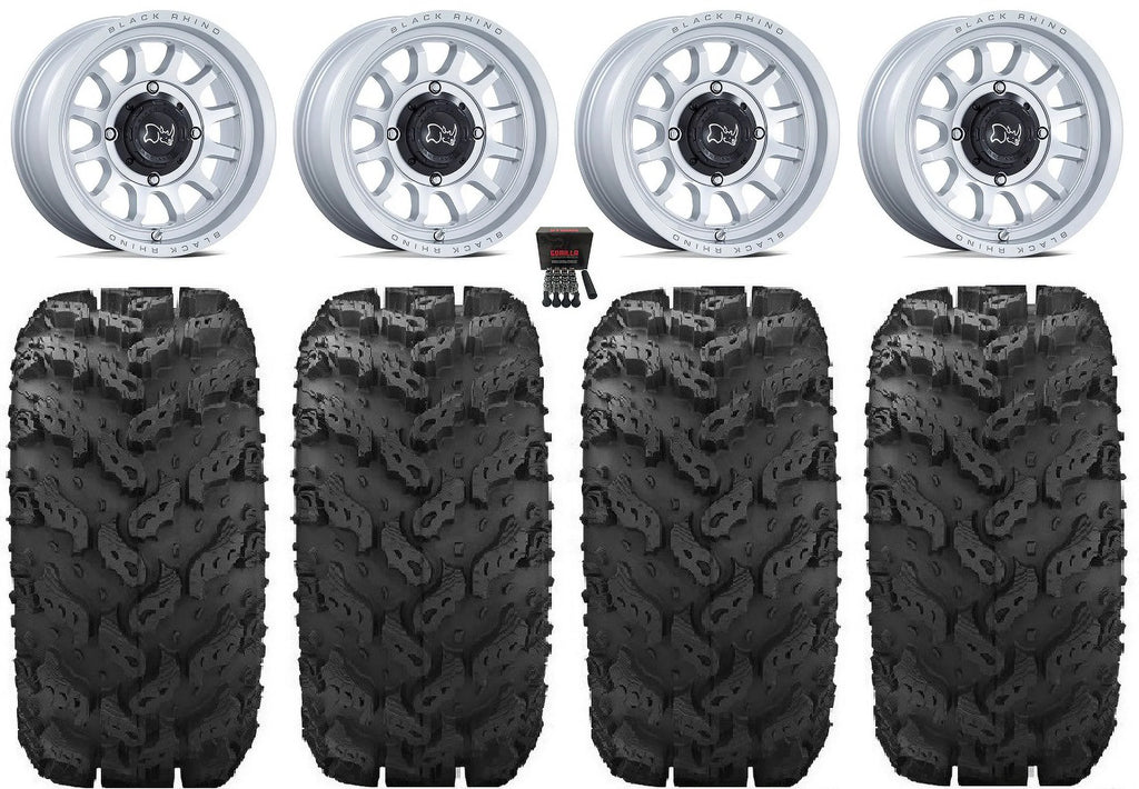Black Rhino Rapid 14" Wheels Si 28" Reptile Tires Yamaha Viking Wolverine YXZ1000R CFMoto ZForce 950 UForce 1000