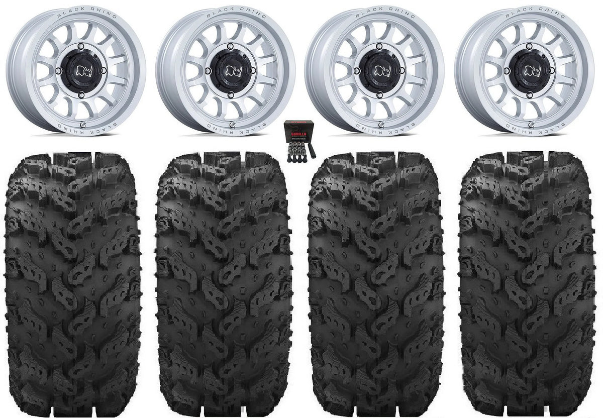 Black Rhino Rapid 14" Wheels Si 28" Reptile Tires Yamaha Viking Wolverine YXZ1000R CFMoto ZForce 950 UForce 1000