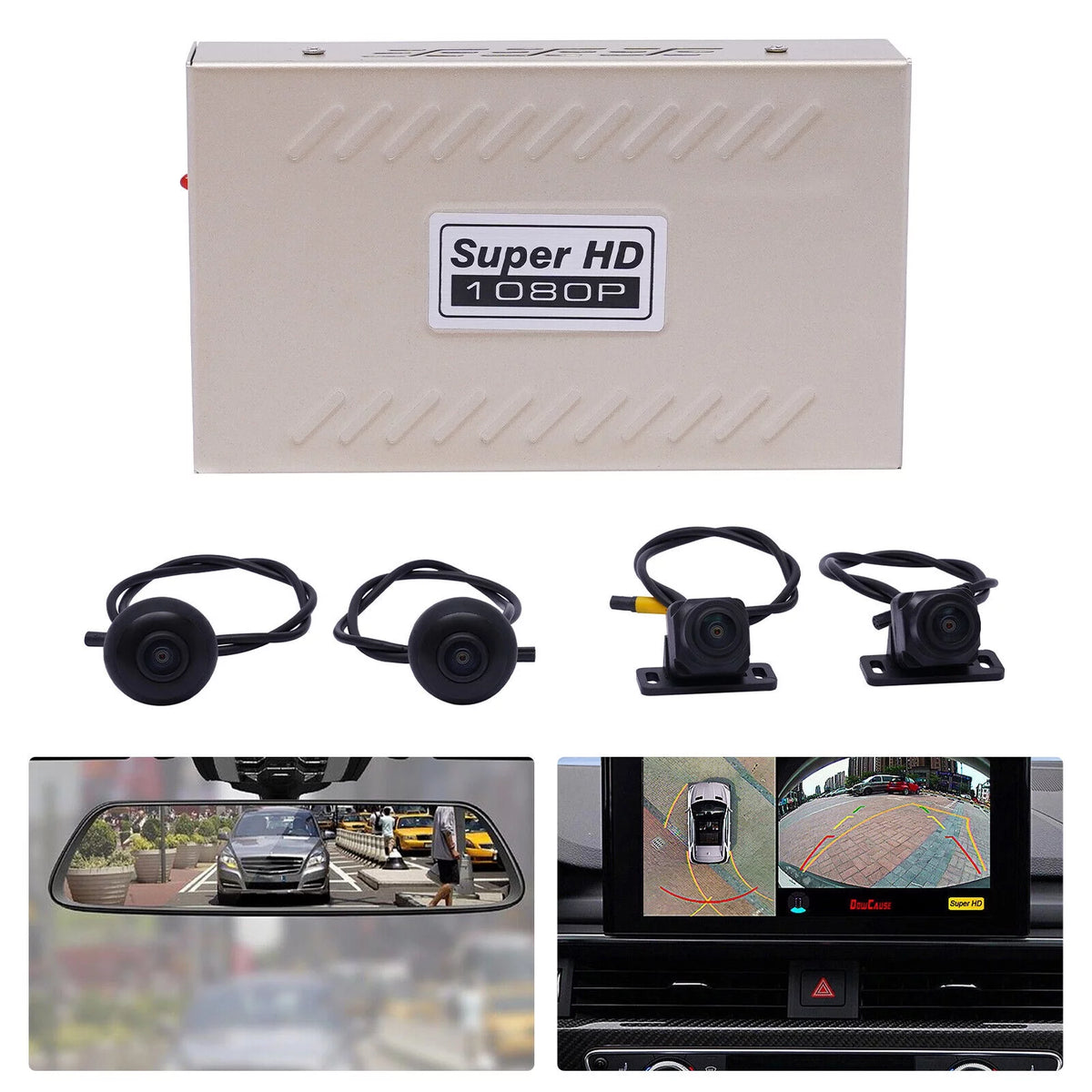 MONIPA 360° Lens Car DVR Dash Cam Video Recorder CMOS Image Sensor Rear Camera