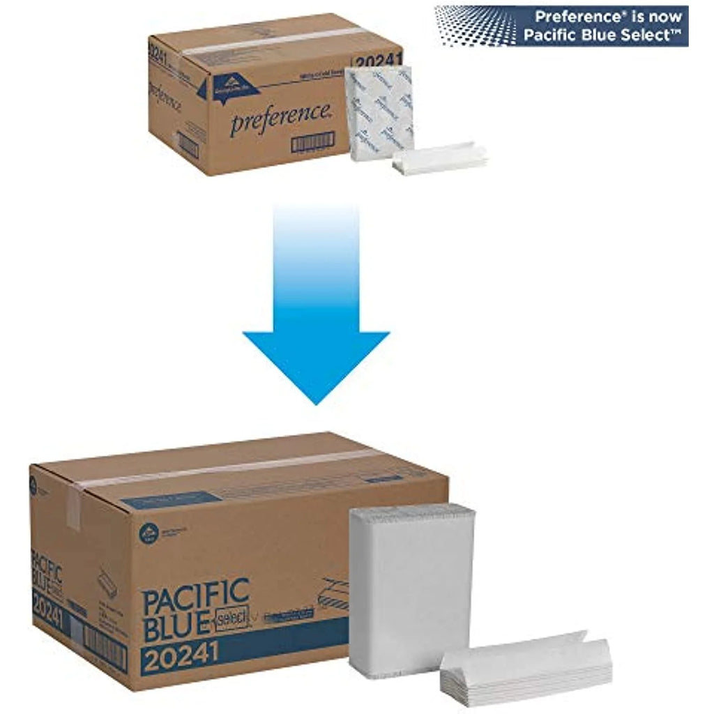 Pacific Blue Select C-Fold Paper Towels By Gp Pro (Georgia-Pacific), White, 20241, 200 Towels Per Pack, 12 Packs Per Case (2400 Total), 10.10" X 13.20"