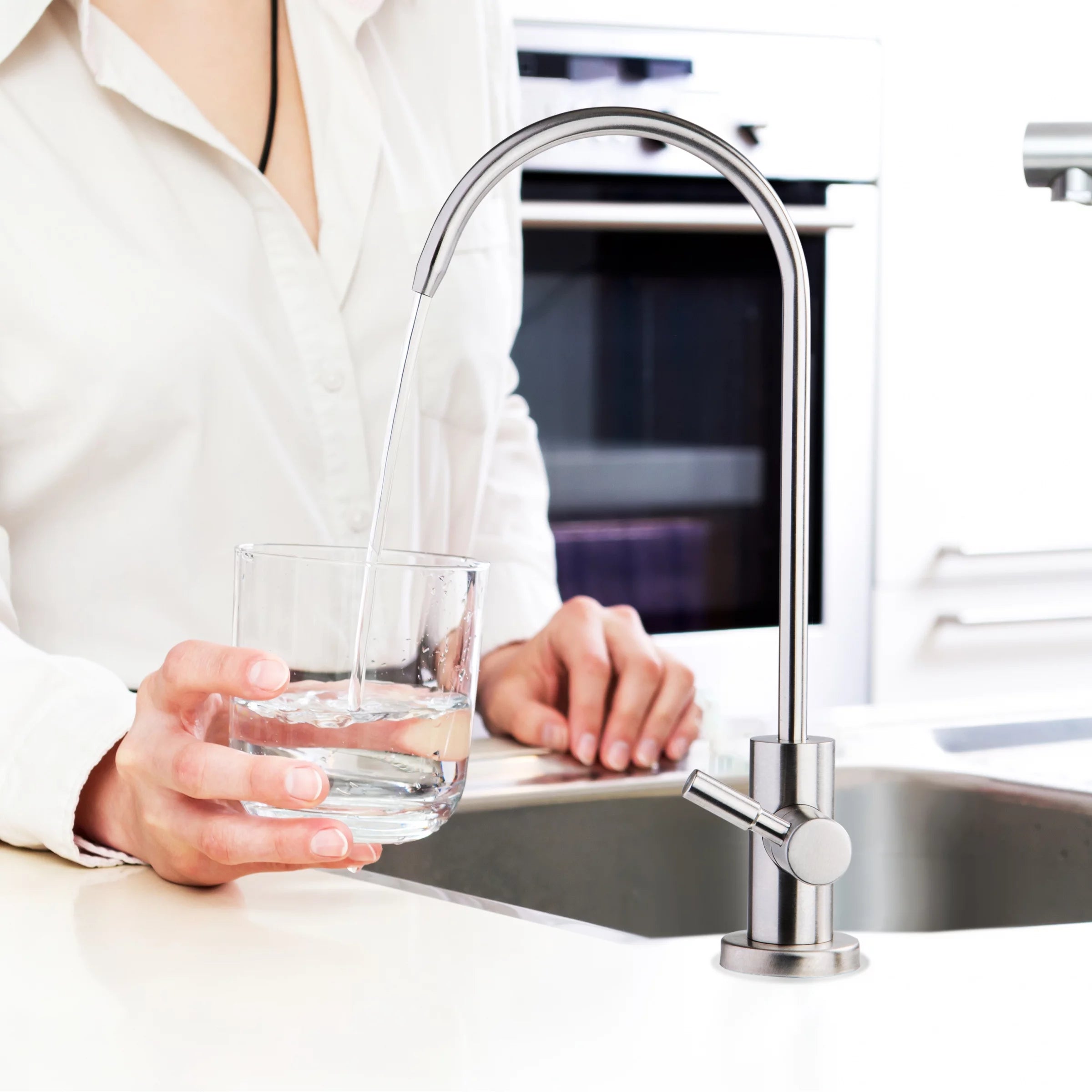 iSpring GA1-SS Premium Rust-resistant Alloy Drinking Reverse Osmosis Water Filtration Systems, 100% Lead-Free RO Faucet, Brushed Nickel