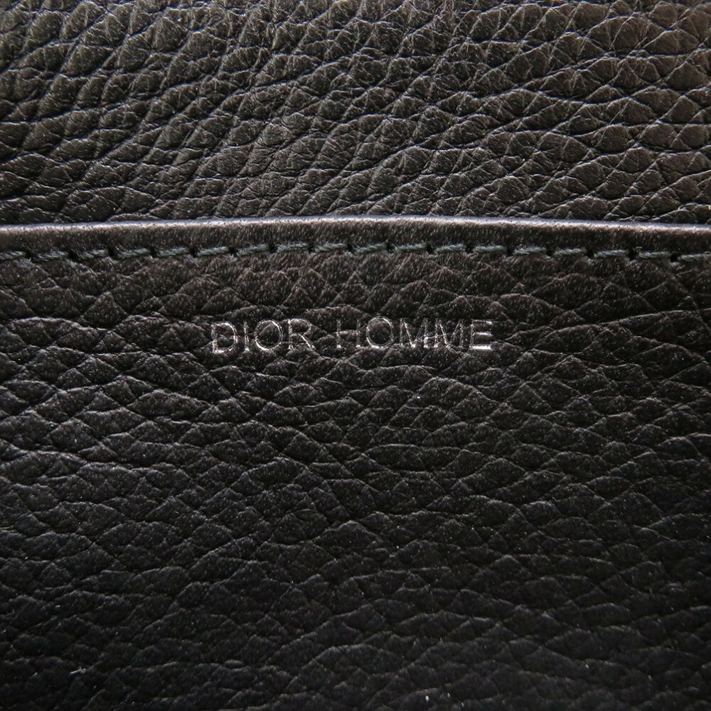Previously Owned Dior Homme Leather Black Men's Round Coin Case (Good)