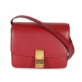 Celine Red Smooth Calfskin Small Classic Box Bag Previously Owned