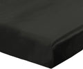 HAOFEI Luxury Mulberry Silk Fitted Sheet 19 Momme Seamless, Queen, Black