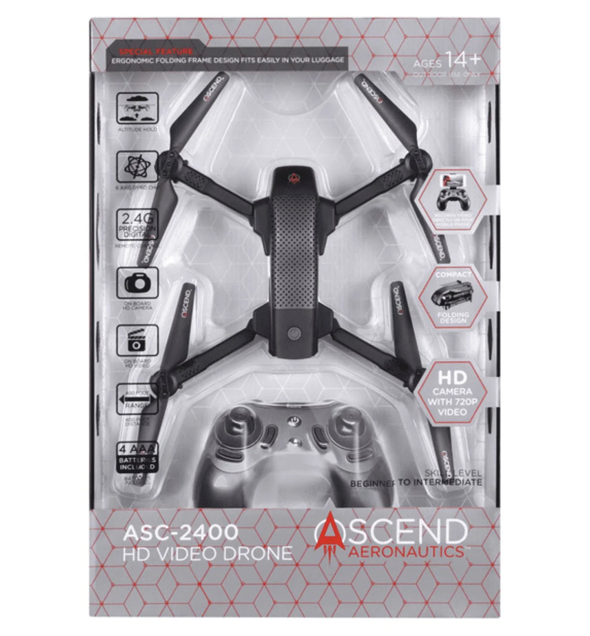 Ascend Aeronautics ASC-2400 HD Video Drone 720p