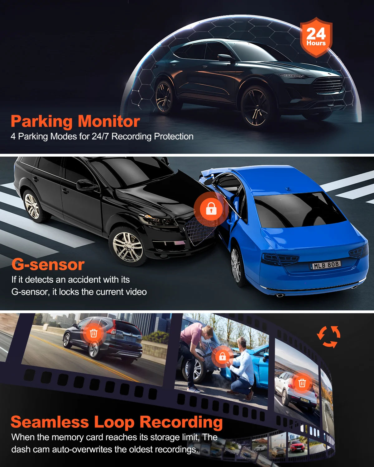YEECORE D21 Dash Cam 4K, Night Vision Dash Camera for Cars, Built-in 5G WiFi GPS Dash Camera, 157°Wide Angle Car Dash cam, WDR, Dash cam with App, Accident Record, Parking Mode, 512GB Max
