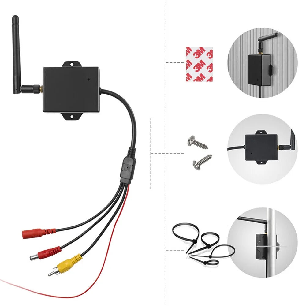 Easy Wireless Car Reversing Camera AV to Wifi Transmitter Module - Stable Signal, 50m Range - Ideal for Rear View Camera