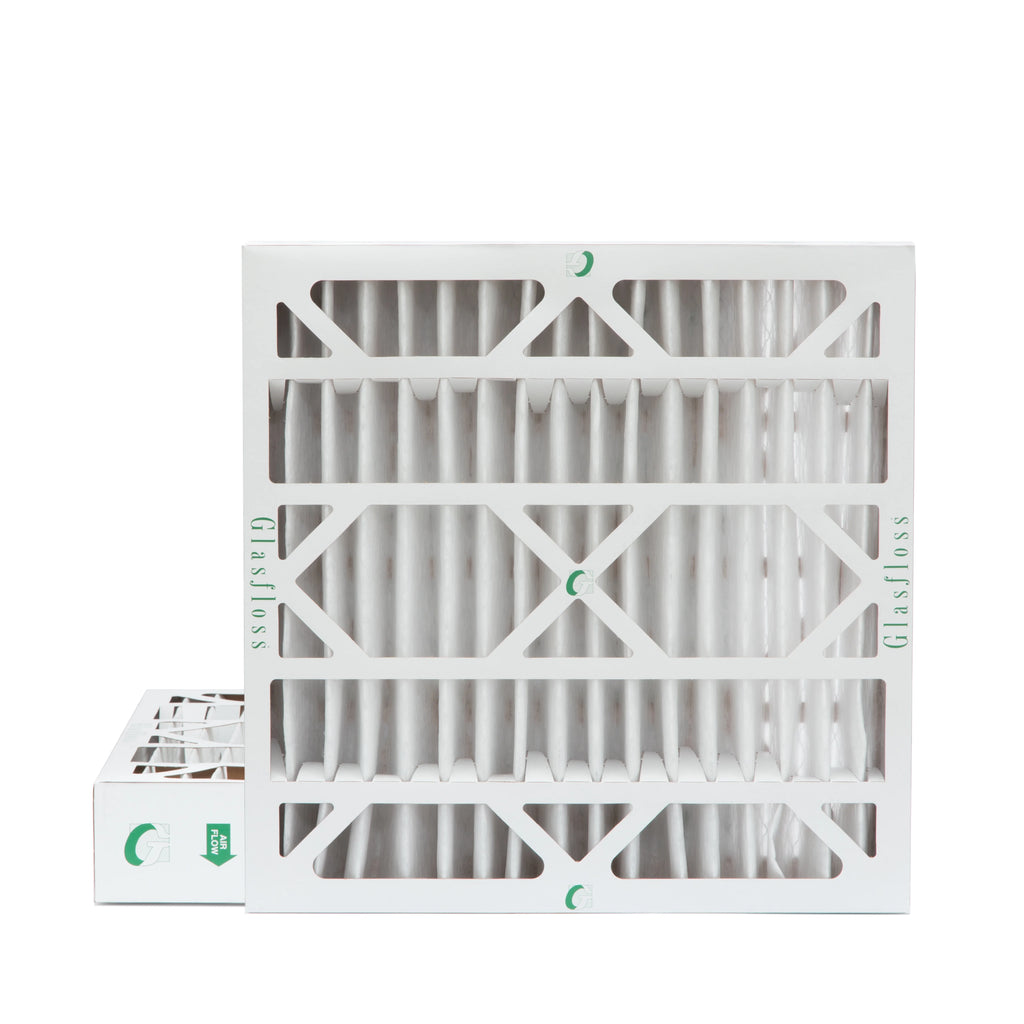 2 Pack of 20x20x4 MERV 13 Pleated 4" Inch Air Filters by Glasfloss. Actual Size: 19-1/2 x 19-1/2 x 3-3/4