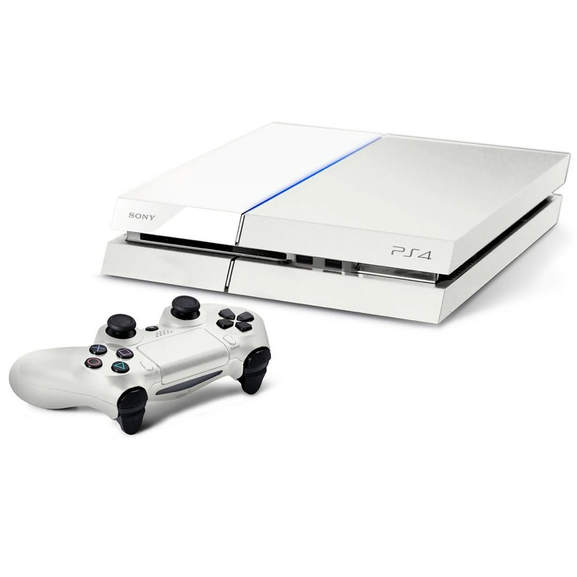 Sony PlayStation 4 500GB Gaming Console White HDMI Cable with BOLT AXTION Cleaning Kit Bundle Like New