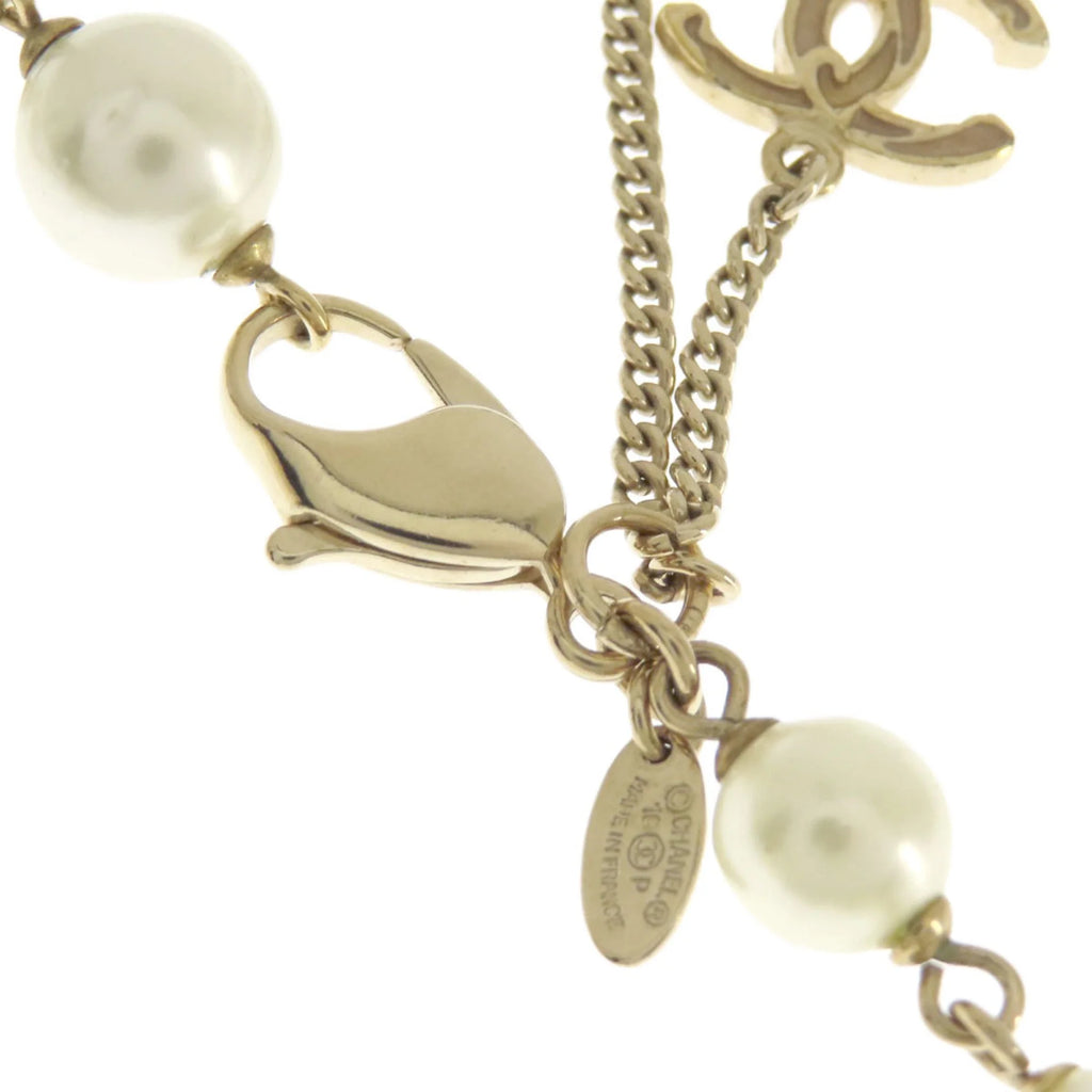 Previously Owned CHANEL Coco Mark Faux Pearl Bracelet for Women (Good)