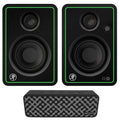 2) Mackie CR3-XBT 3" 50w Bluetooth Reference Studio Monitors + Bluetooth Speaker