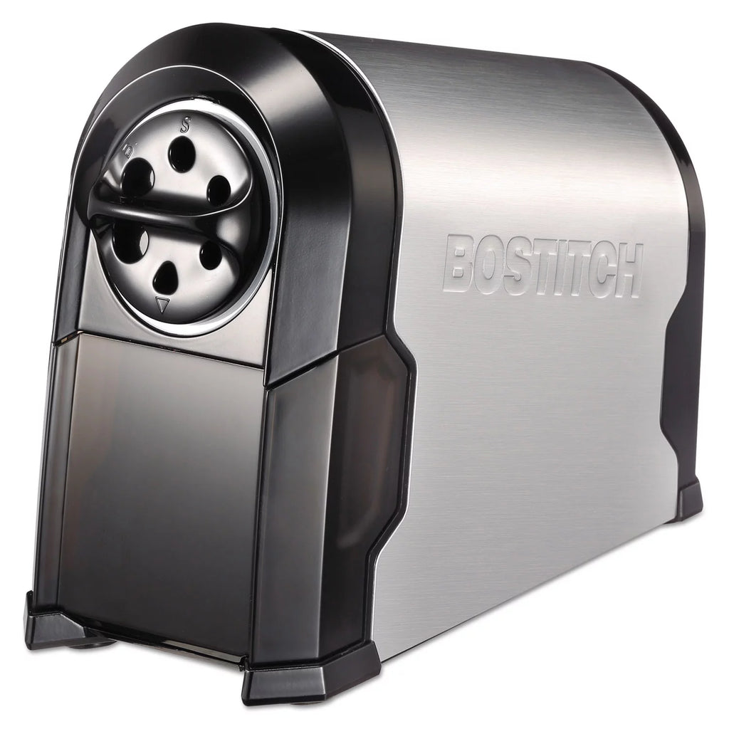 Stanley Bostitch Super Pro Glow Commercial Electric Pencil Sharpener, Ac-powered, 6.13" X 10.63" X 9", Black/silver