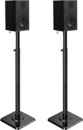XINRUI Speaker Stands Height Adjustable for Satellite & Small Bookshelf Speakers, Set of 2 Floor Stand Mount for Bose Polk JBL Sony Yamaha and Others - 11LBS Capacity MD5402