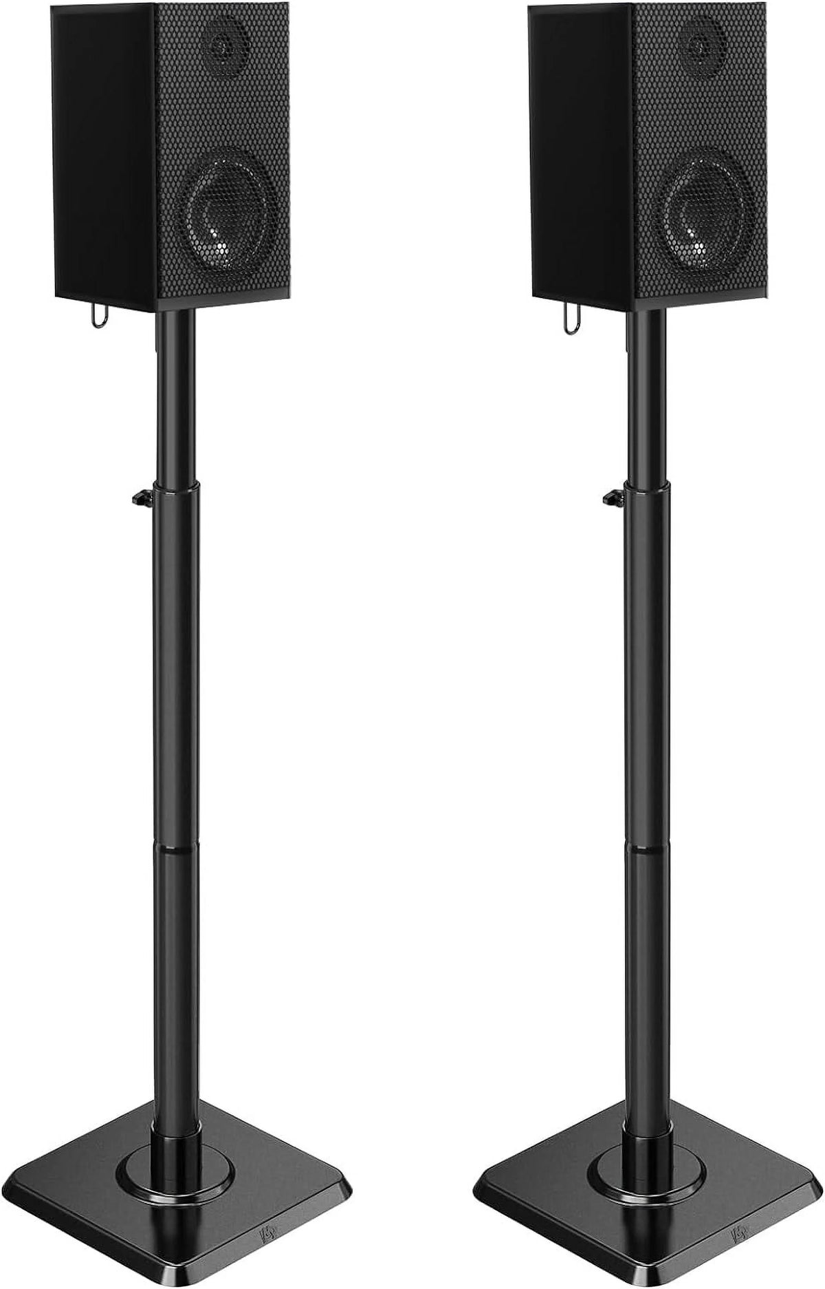 XINRUI Speaker Stands Height Adjustable for Satellite & Small Bookshelf Speakers, Set of 2 Floor Stand Mount for Bose Polk JBL Sony Yamaha and Others - 11LBS Capacity MD5402